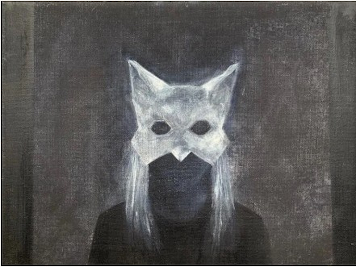 SHE HIDES BEHIND THE MASK